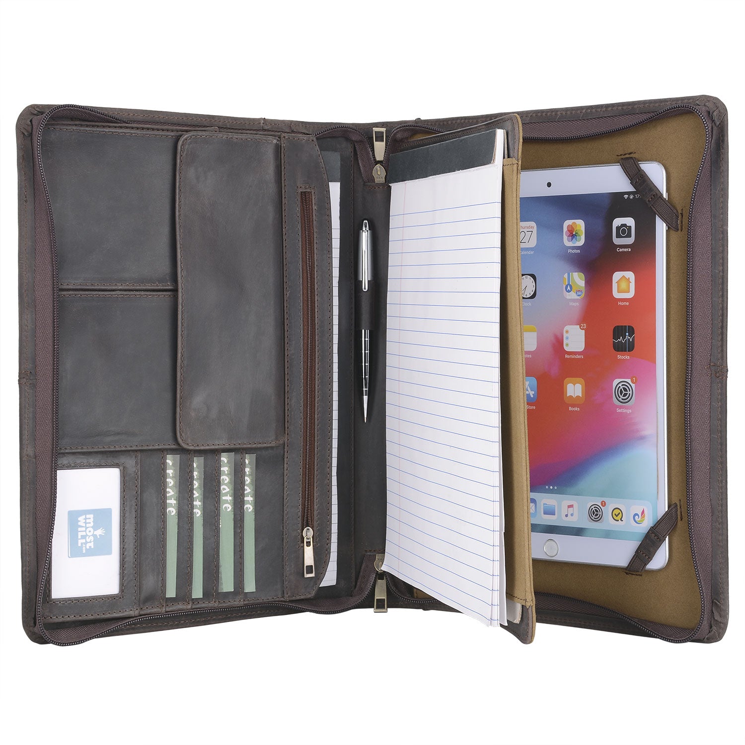 Leather iPad Portfolio Case, Business Briefcase with Retractable Handl –  Leather Premier